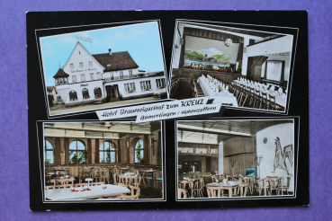 Ansichtskarte AK Gamertingen Hohenzollern 1950-1960 Hotel Brauereigasthof zum Kreuz Mehrbildkarte